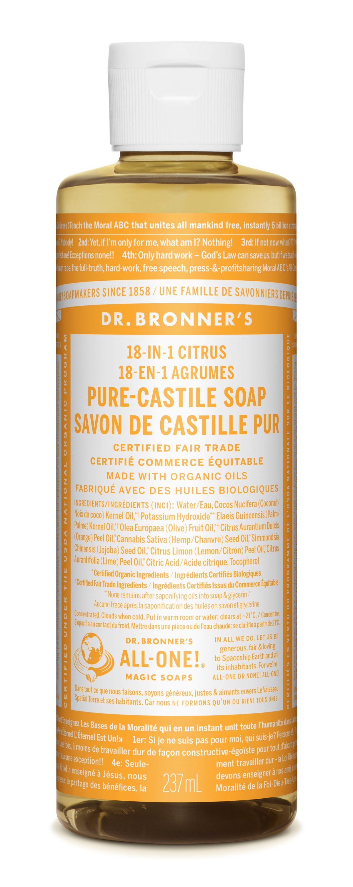 Dr. Bronner's Pure-Castile Liquid Soap 237ml Citrus