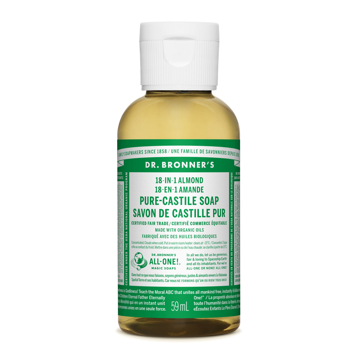 Dr. Bronner's Pure-Castile Liquid Soap 59ml Almond