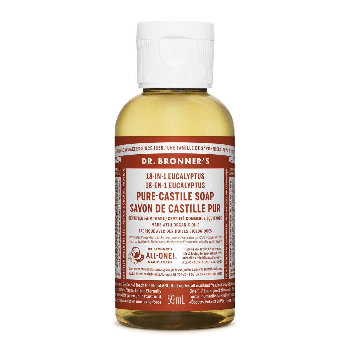 Dr. Bronner's Pure-Castile Liquid Soap 59ml Eucalyptus