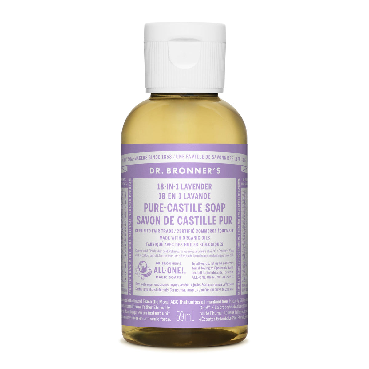 Dr. Bronner's Pure-Castile Liquid Soap 59ml Lavender
