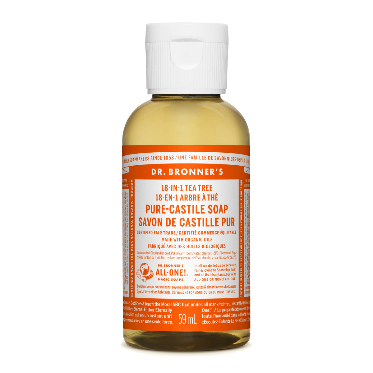 Dr. Bronner's Pure-Castile Liquid Soap 59ml Tea Tree