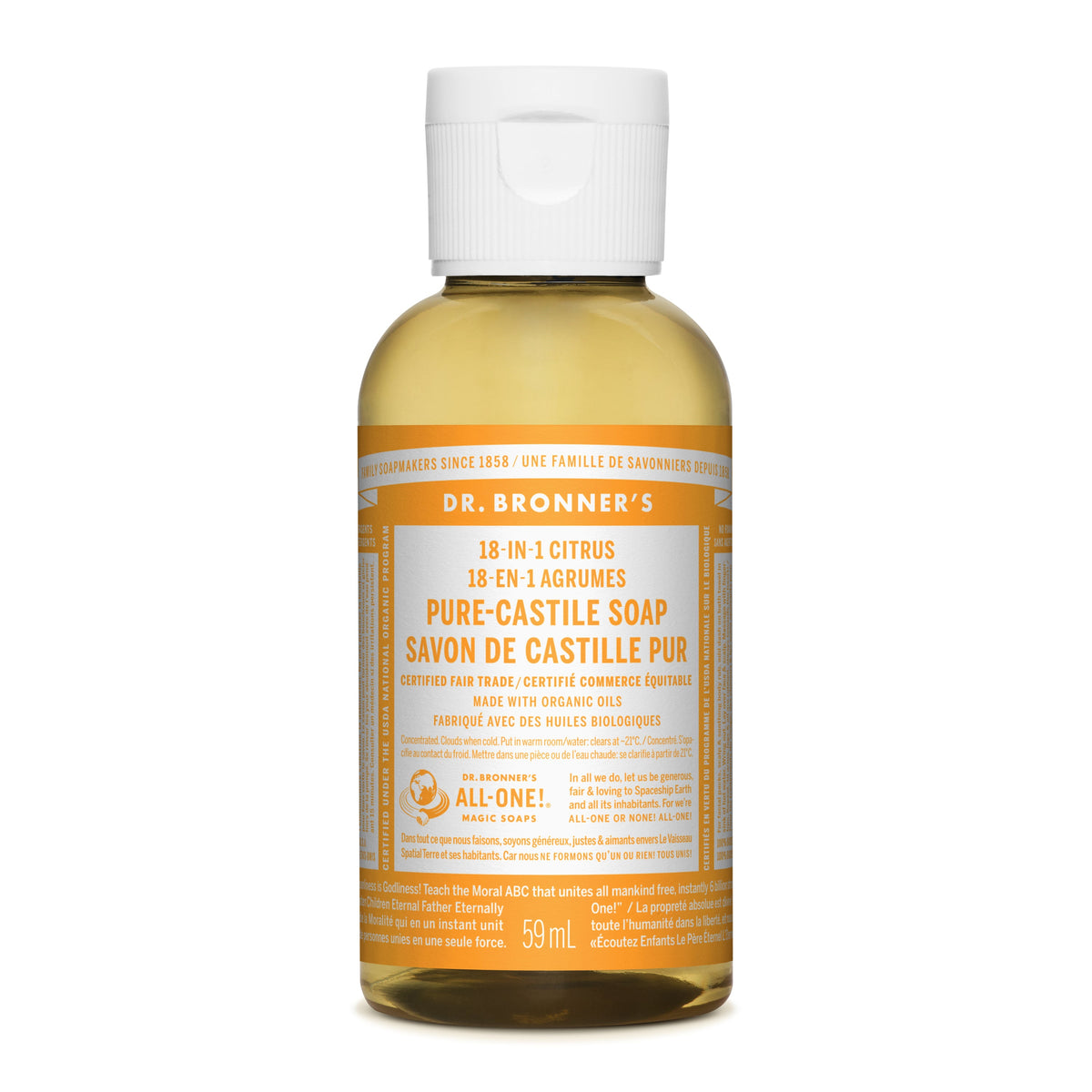 Dr. Bronner's Pure-Castile Liquid Soap 59ml Citrus