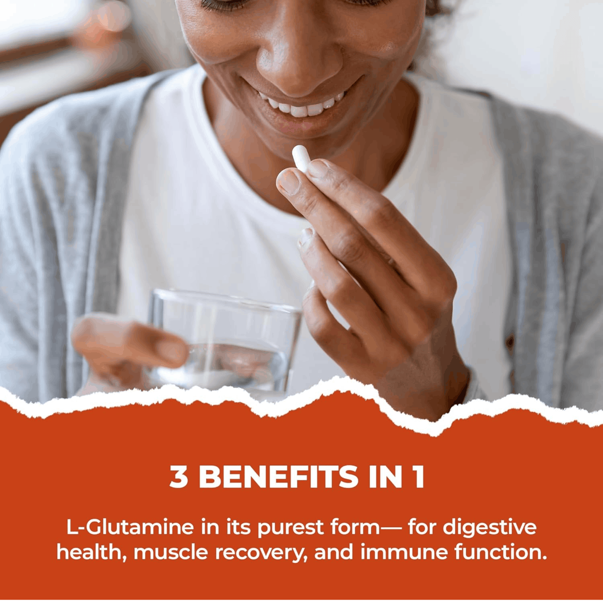 150 Vegetable Capsules | Pure Lab Vitamins L-Glutamine