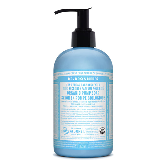 Dr. Bronner's Organic Sugar Soap Baby Unscented 355ml