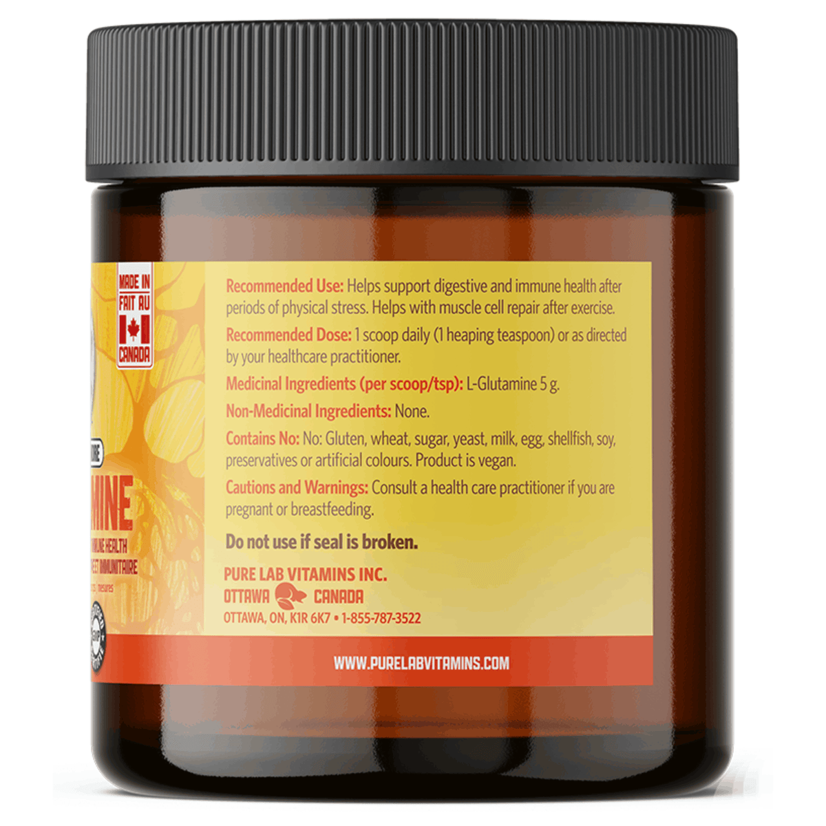 300g Natural Flavour | Pure Lab Vitamins L-Glutamine Powder