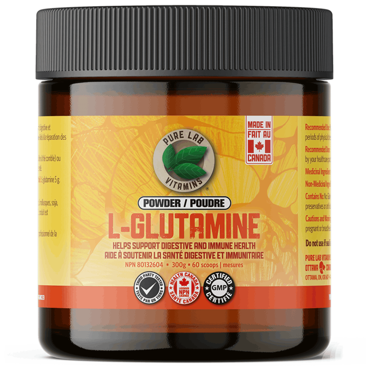 300g Natural Flavour | Pure Lab Vitamins L-Glutamine Powder