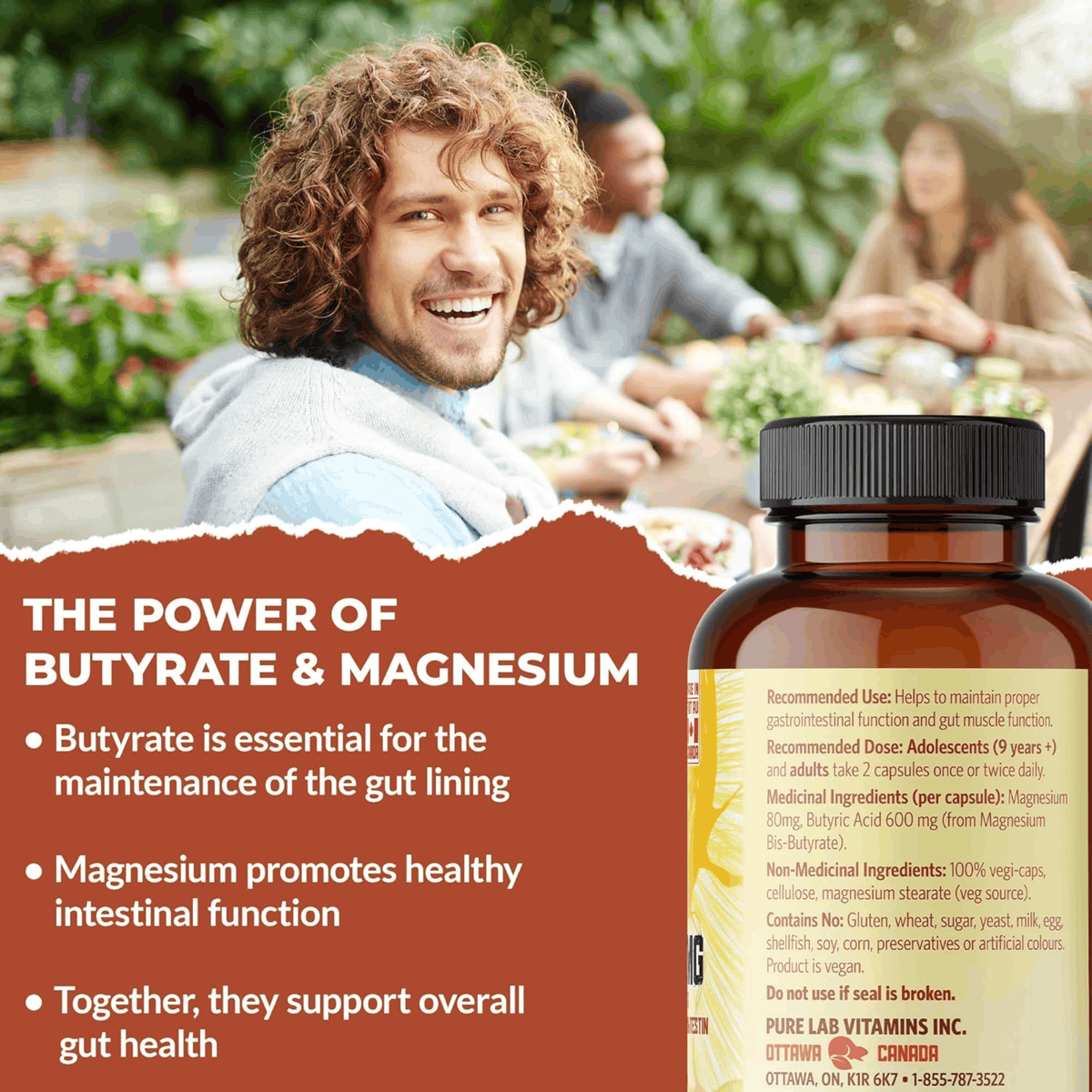 120 Vegetable Capsules | Pure Lab Vitamins Magnesium utyrate 680mg