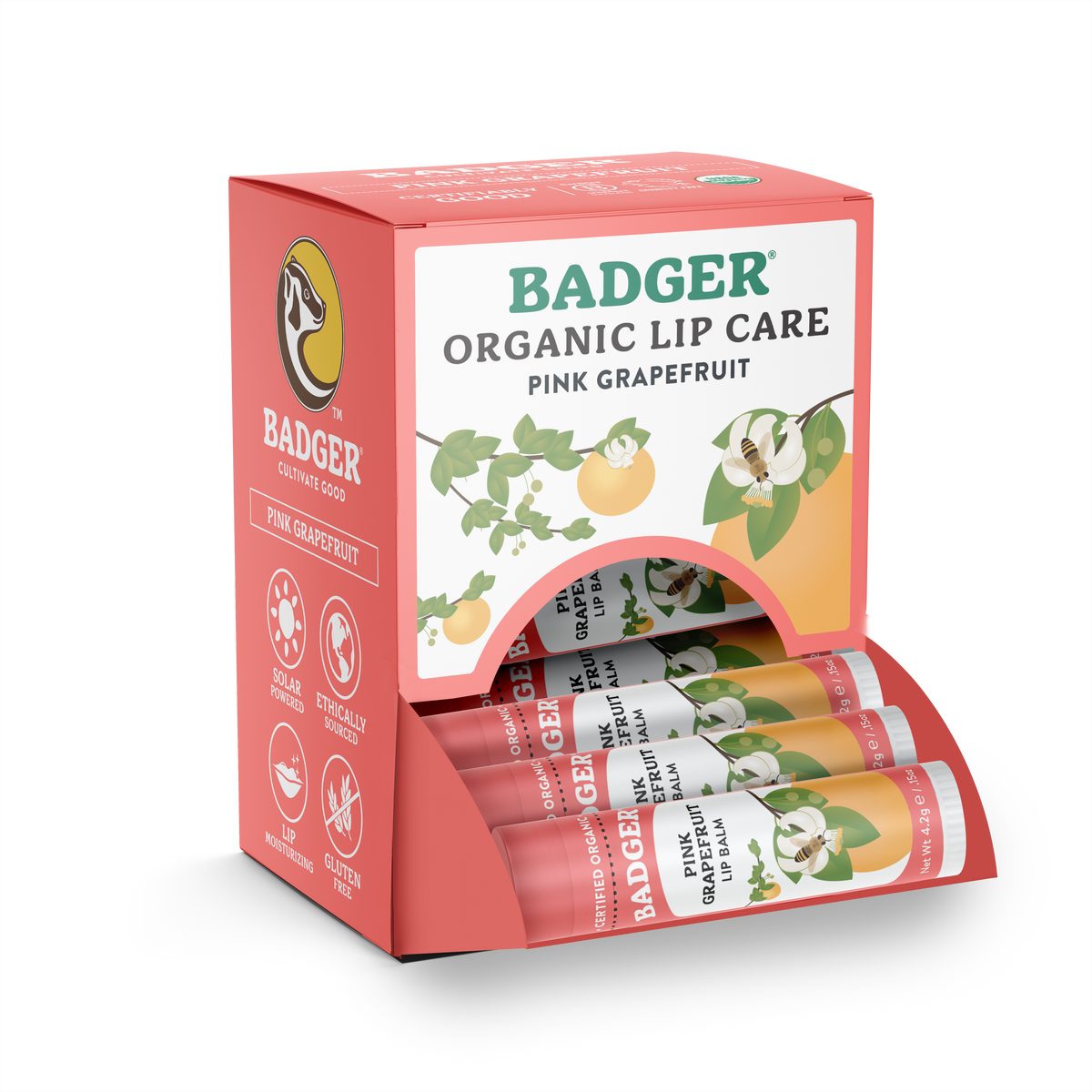 Badger Classic Lip Balm - Pink Grapefruit