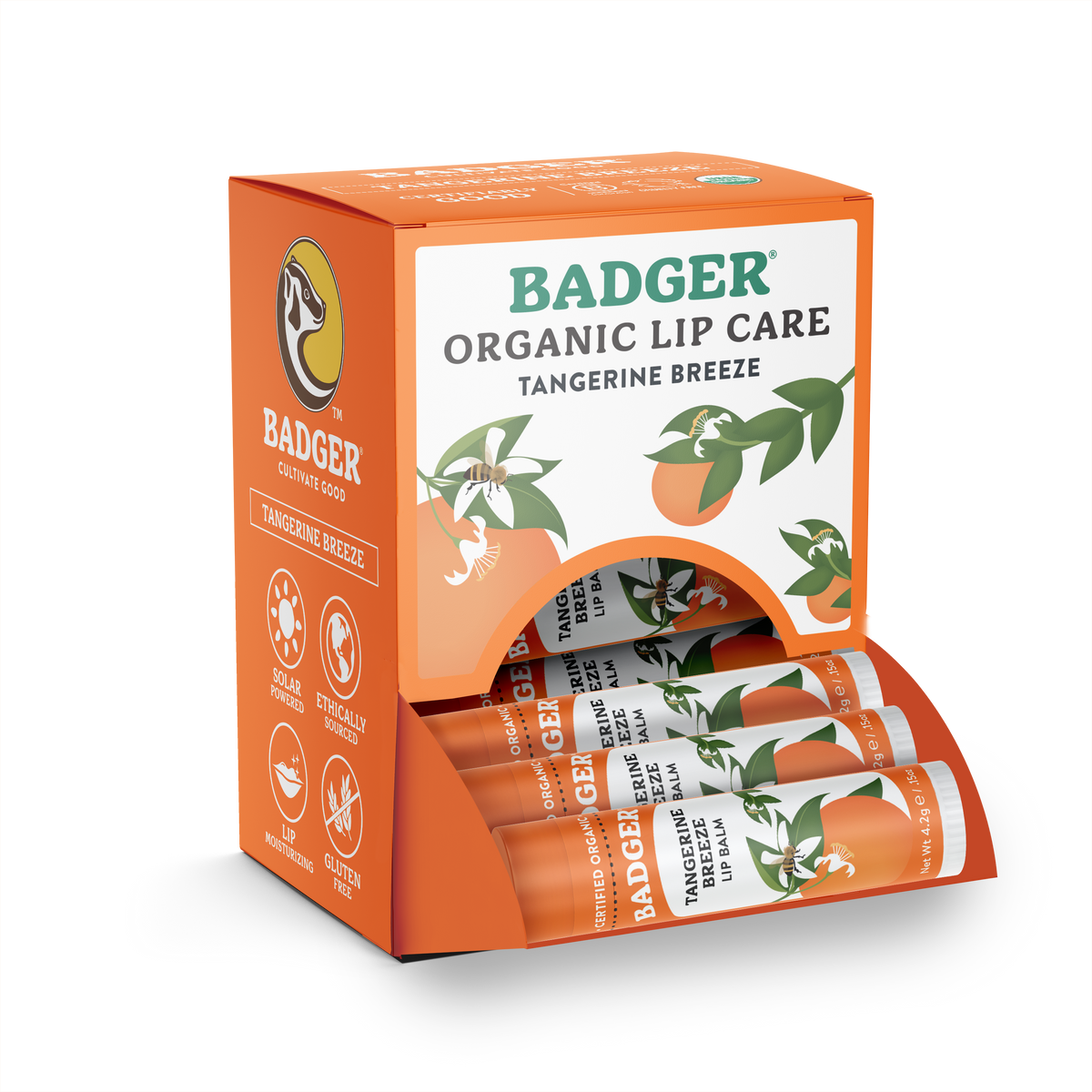 Badger Classic Lip Balm - Tangerine Breeze