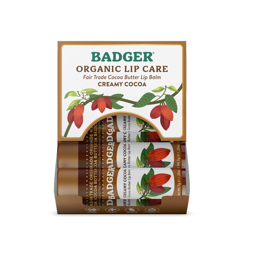 Badger Cocoa Butter Lip Balm - Creamy Cocoa