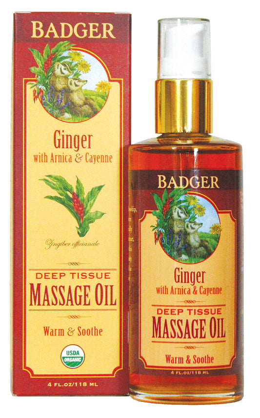 Badger Ginger Deep Tissue Massage Oil