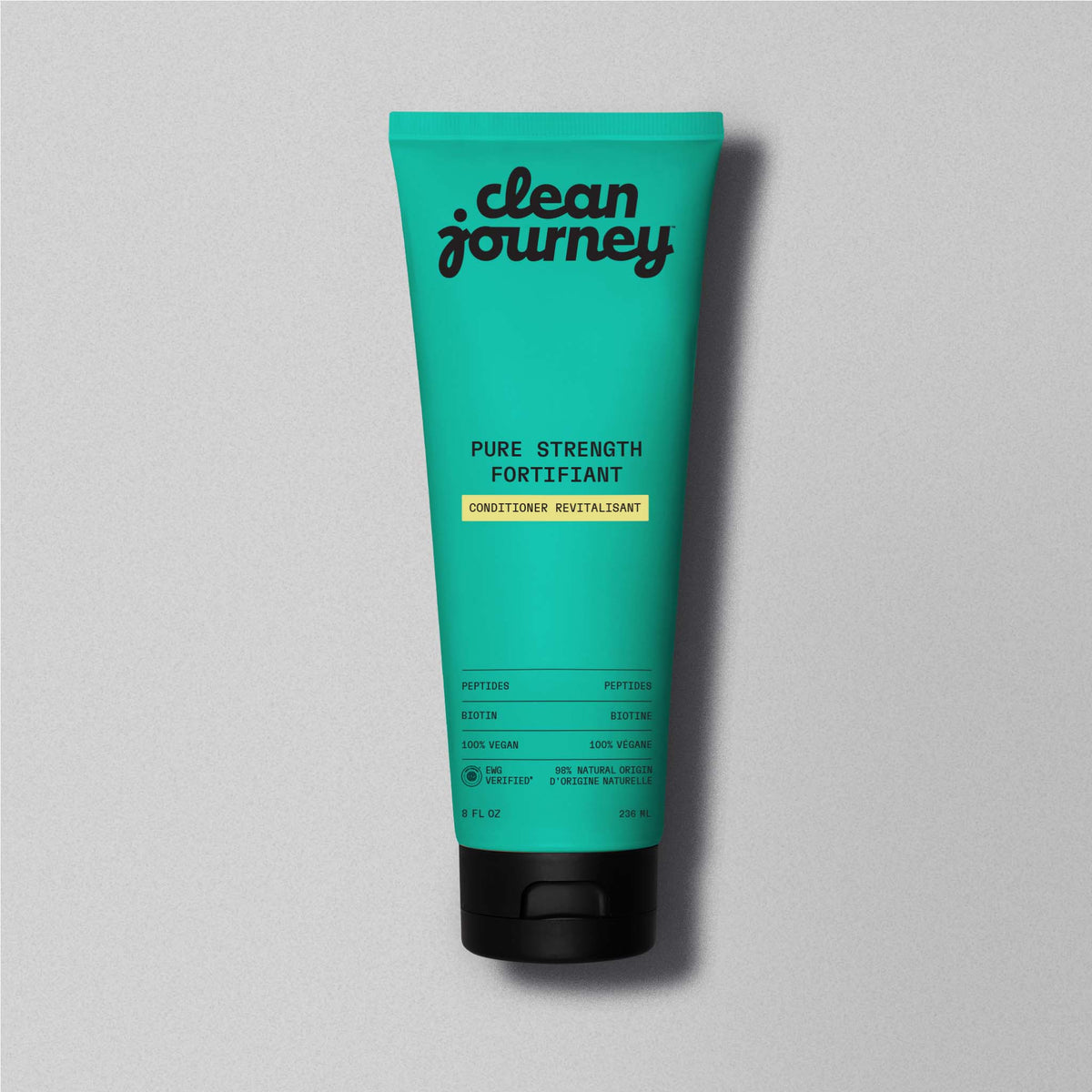 Clean Journey Pure Strength Conditioner with Peptides & Biotin, 236ml