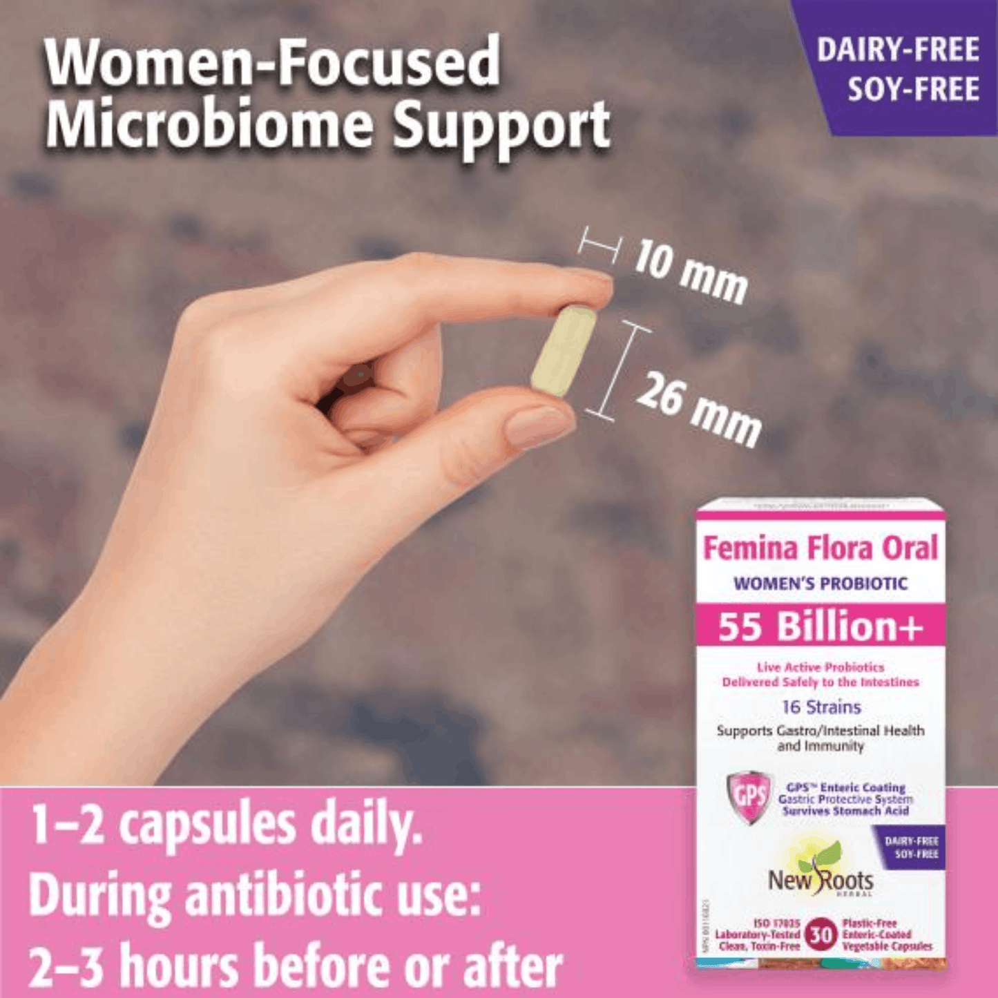 30 Enteric Capsules | New Roots Femina Flora Oral