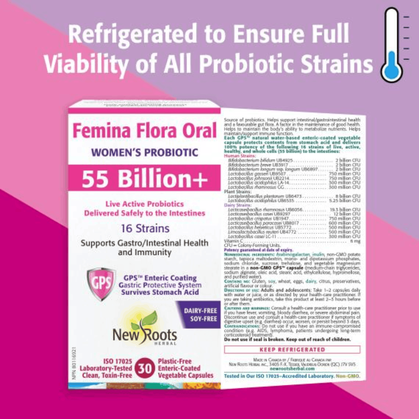 30 Enteric Capsules | New Roots Femina Flora Oral