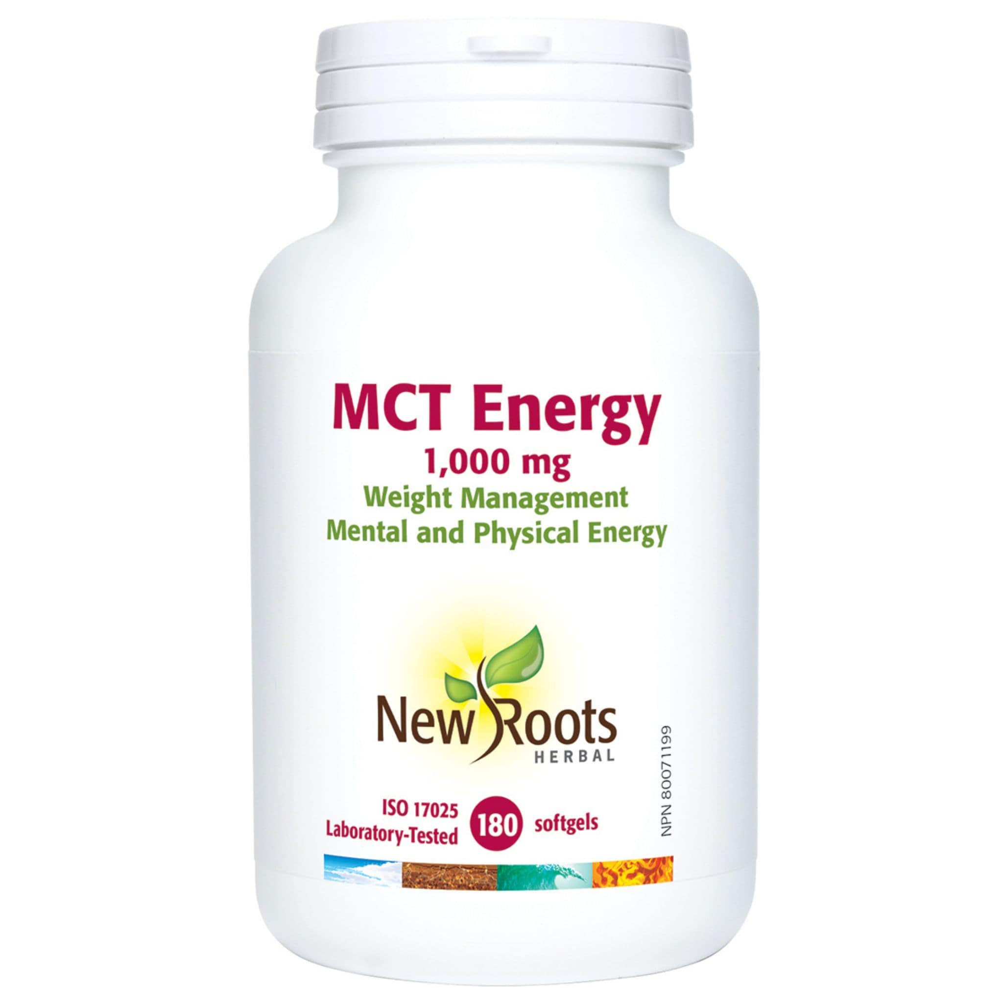 New Roots Msm New Roots MCT Energy 1,000mg Softgels, Weight Management, Physical and