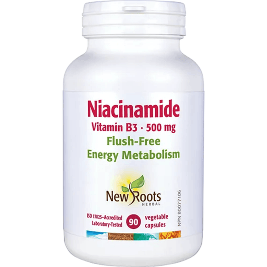 90 Vegetable Capsules | New Roots Niacinamide Vitamin B3