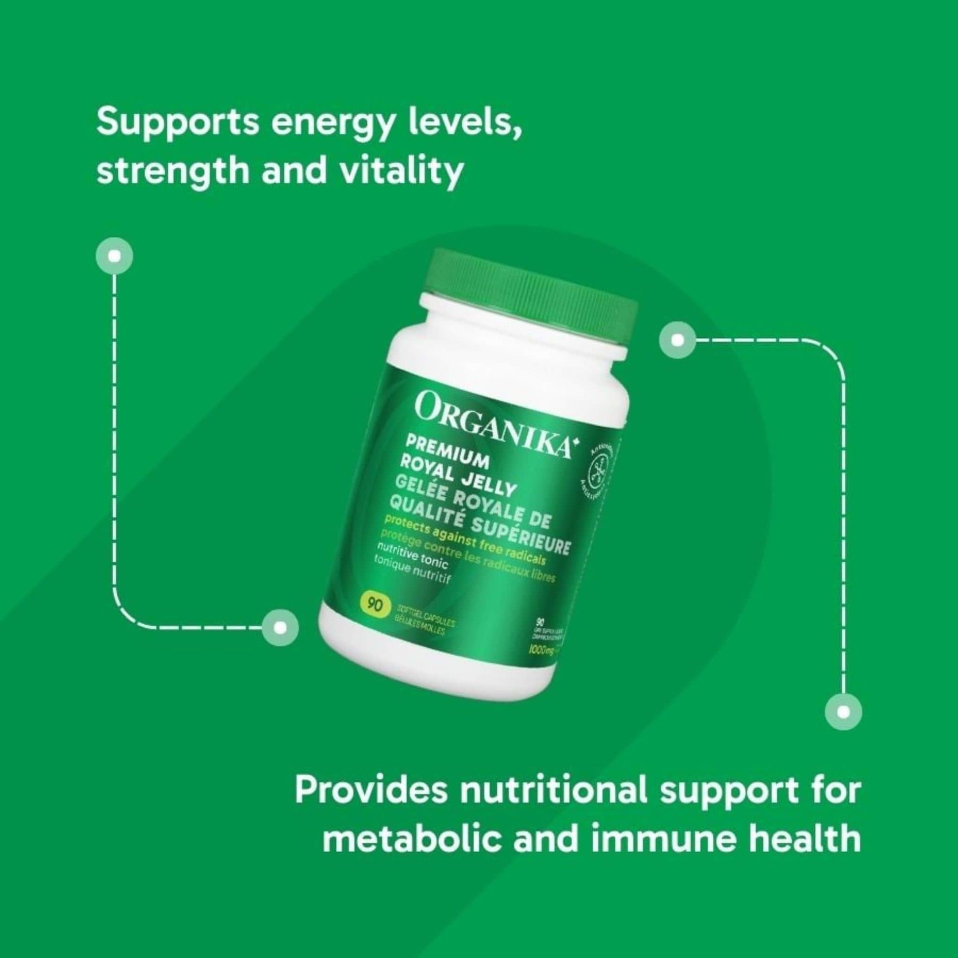 90 Softgel Capsules | Organika Premium Royal Jelly
