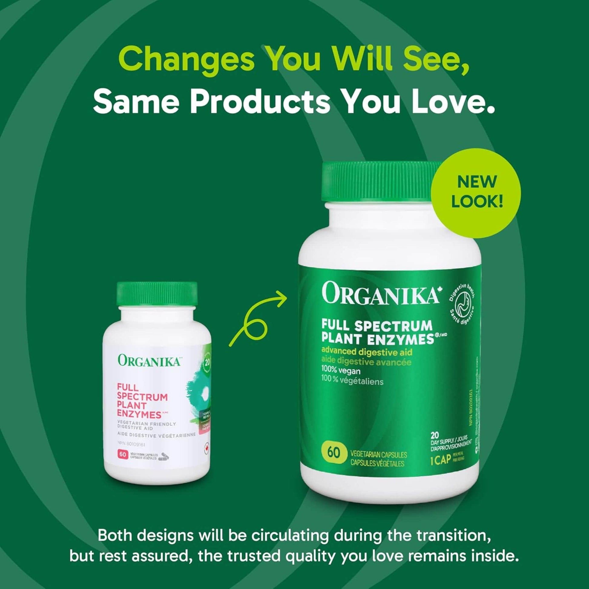 60 Vegetarian Capsules| Organika Full Espectrum Plant Enzymes