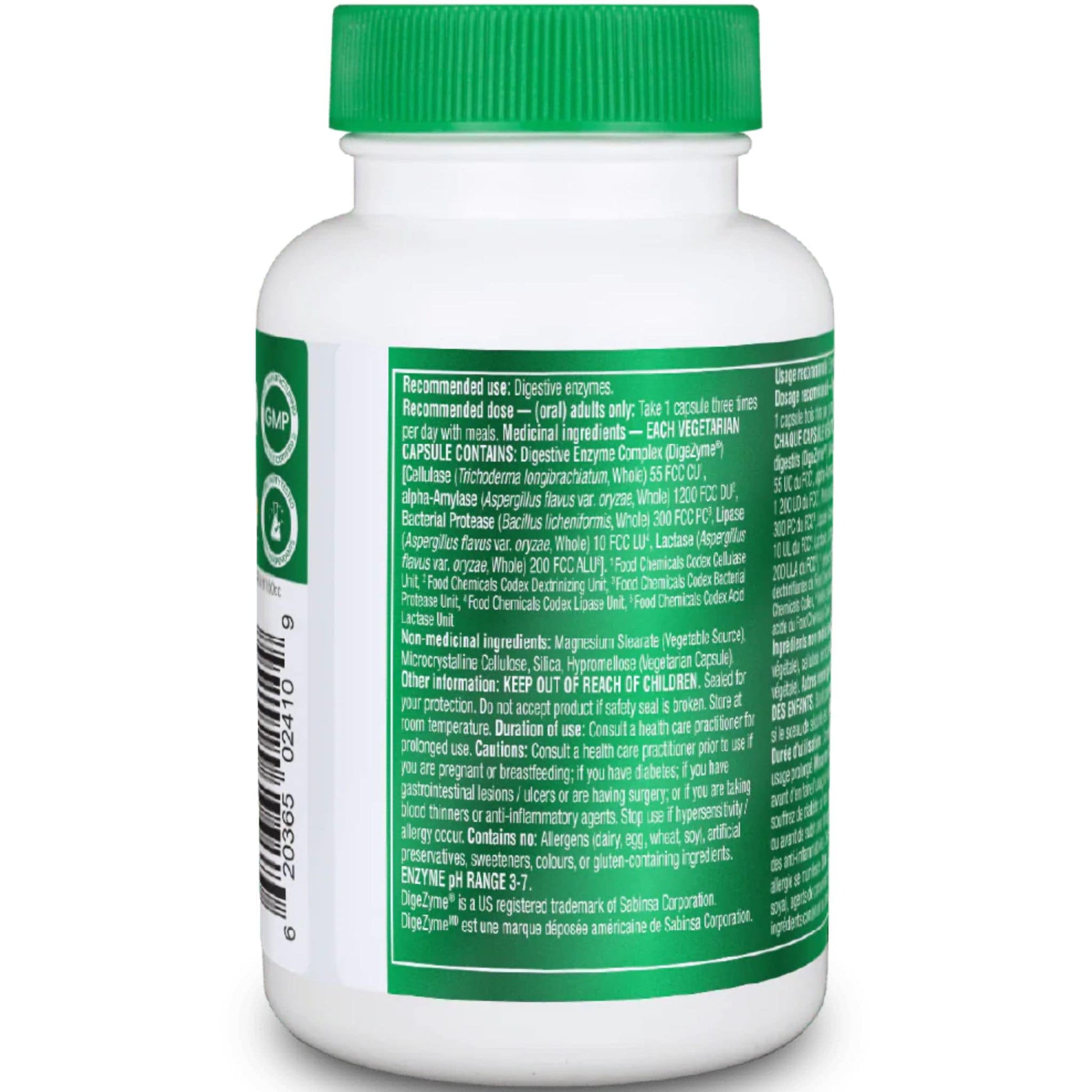60 Vegetarian Capsules| Organika Full Espectrum Plant Enzymes