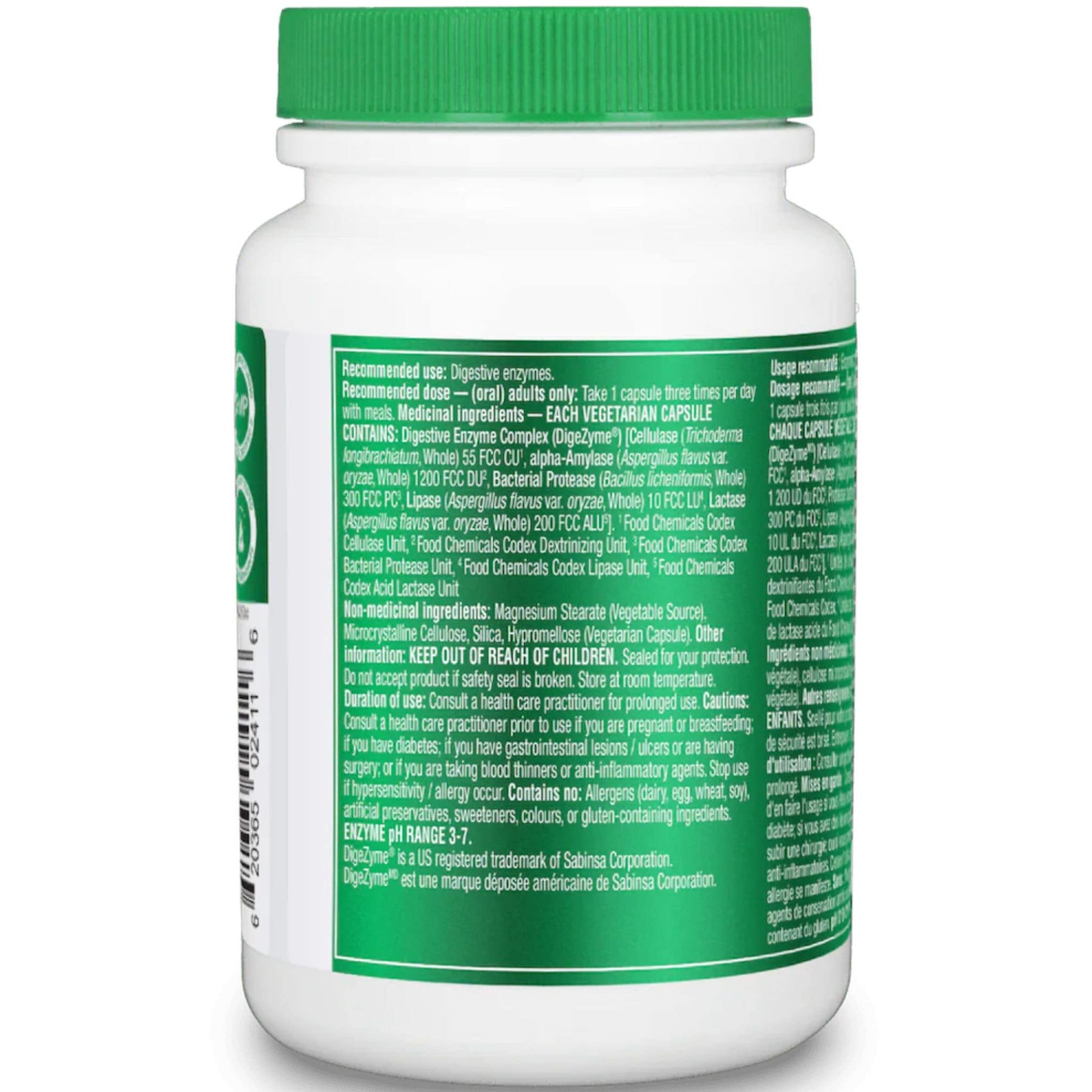 120 Vegetarian Capsules| Organika Full Espectrum Plant Enzymes