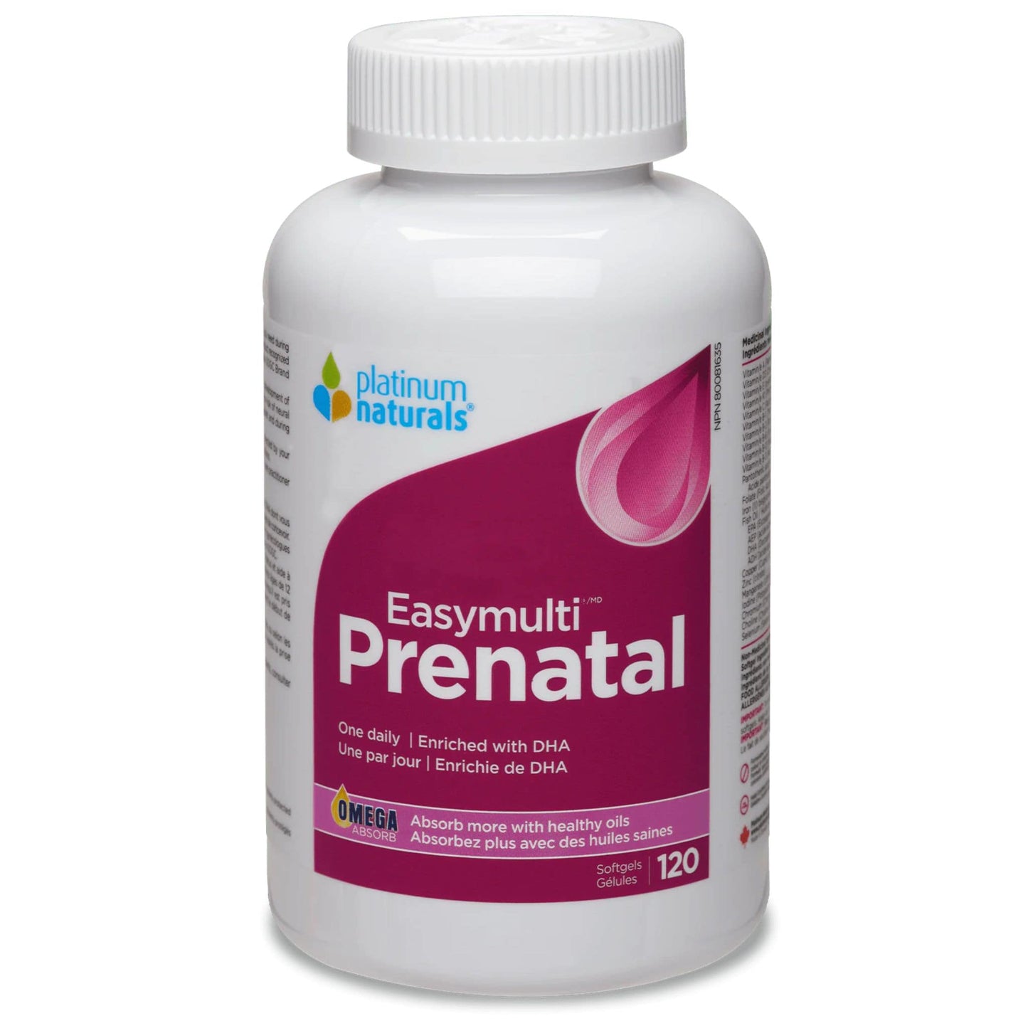 120 Softgels | Platinum Naturals Easymulti Prenatal