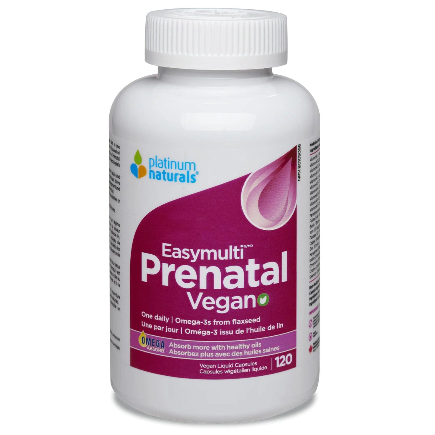 120 Vegan Liquid Capsules | Platinum Naturals Easymulti Prenatal Vegan