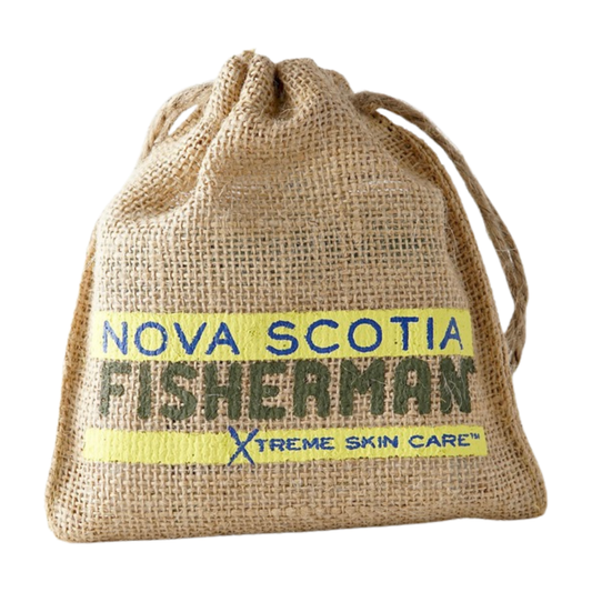 Nova Scotia Fisherman Stem to Stern Gift Pack, Rescue Balm, Soap, Lotion and Lip Balm in a Burlap Bag