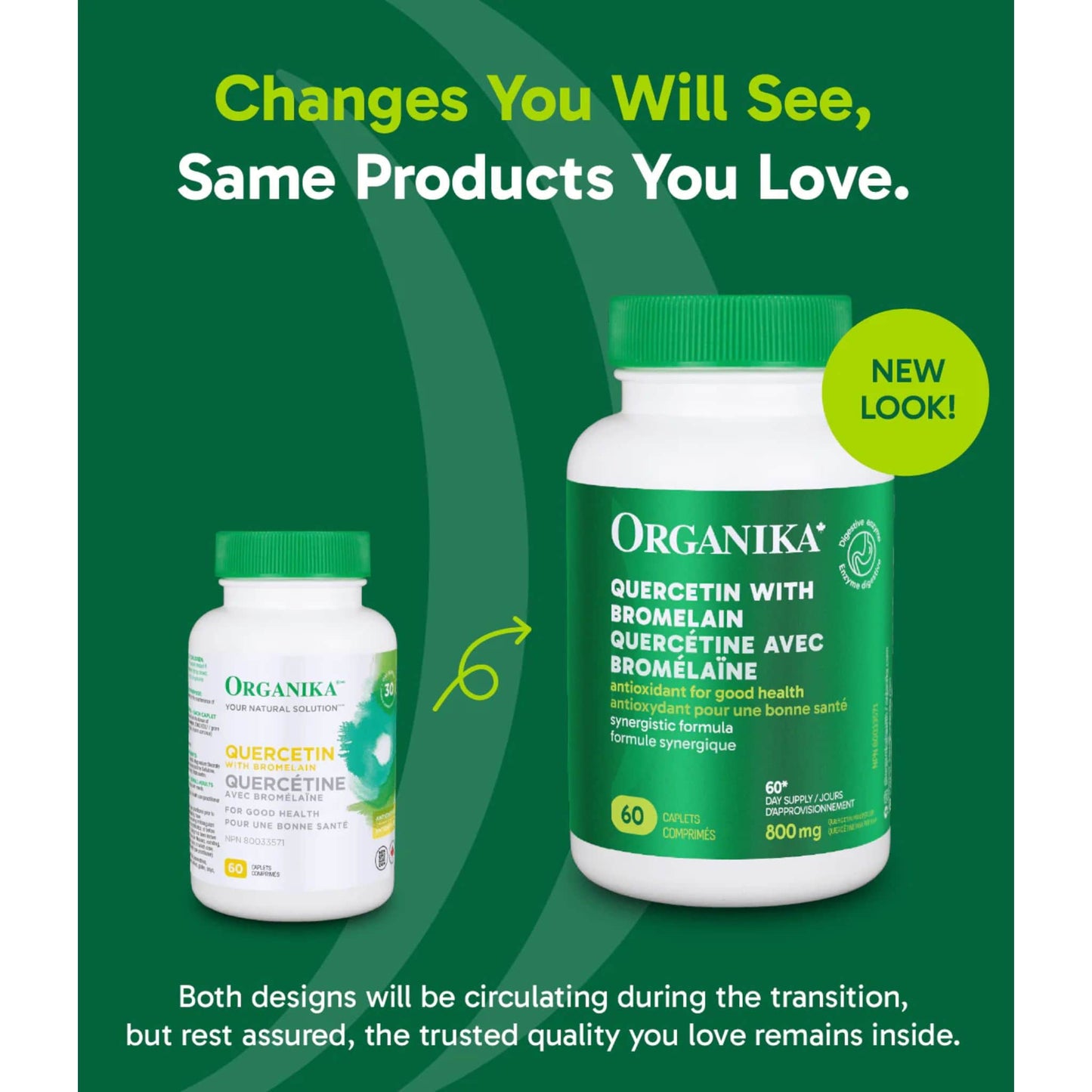 60 Caplets | Organika Quercetin with Bromelain