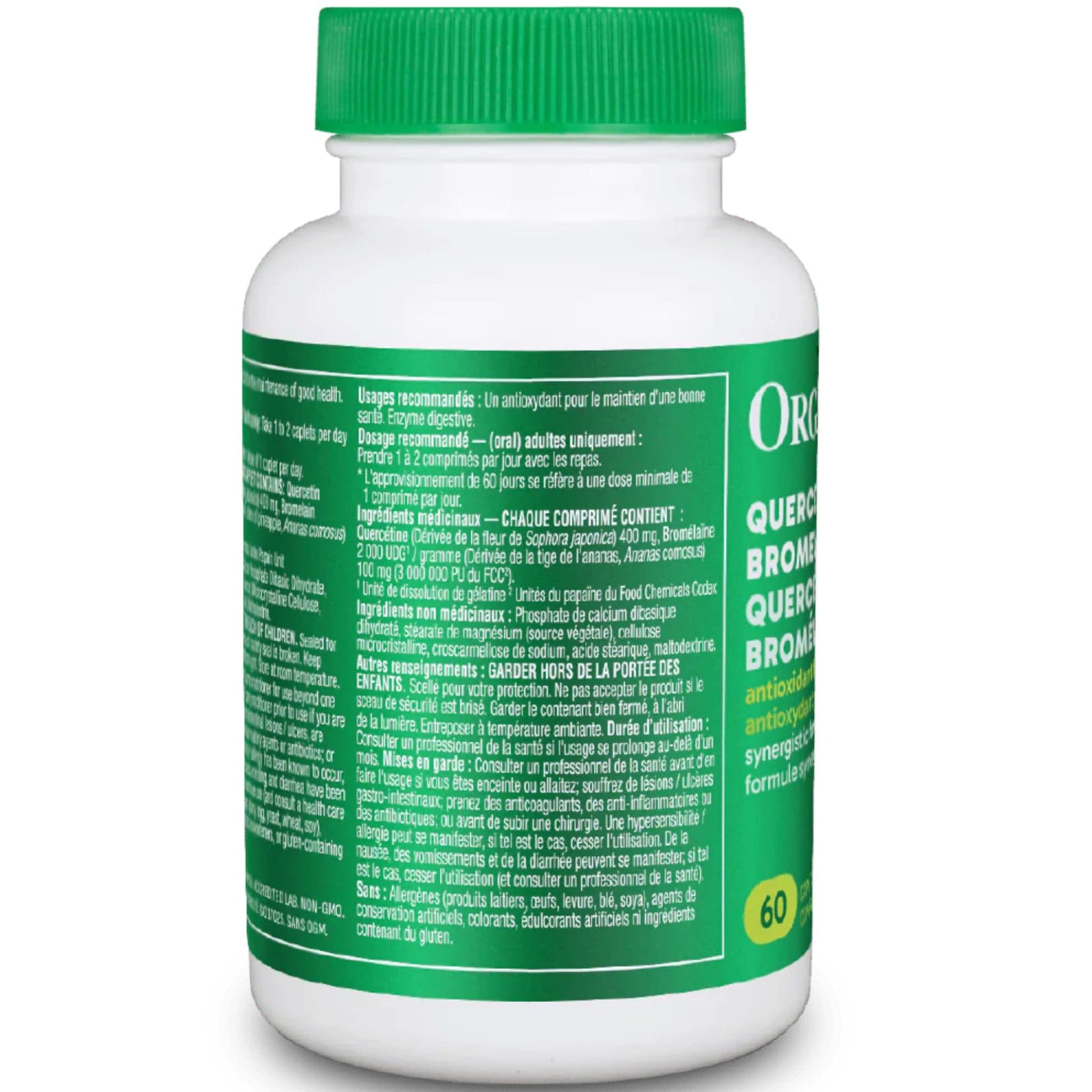 60 Caplets | Organika Quercetin with Bromelain