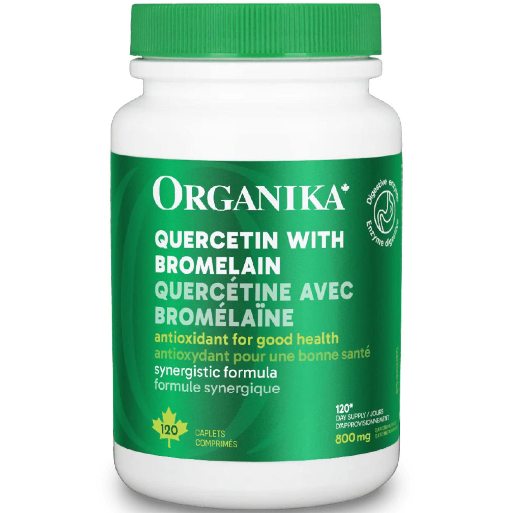 120 Caplets | Organika Quercetin with Bromelain