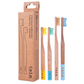 F.E.T.E. Bamboo Toothbrush 4-Pack – Fantastic Family (2 Adult Medium + 2 Kids Soft)