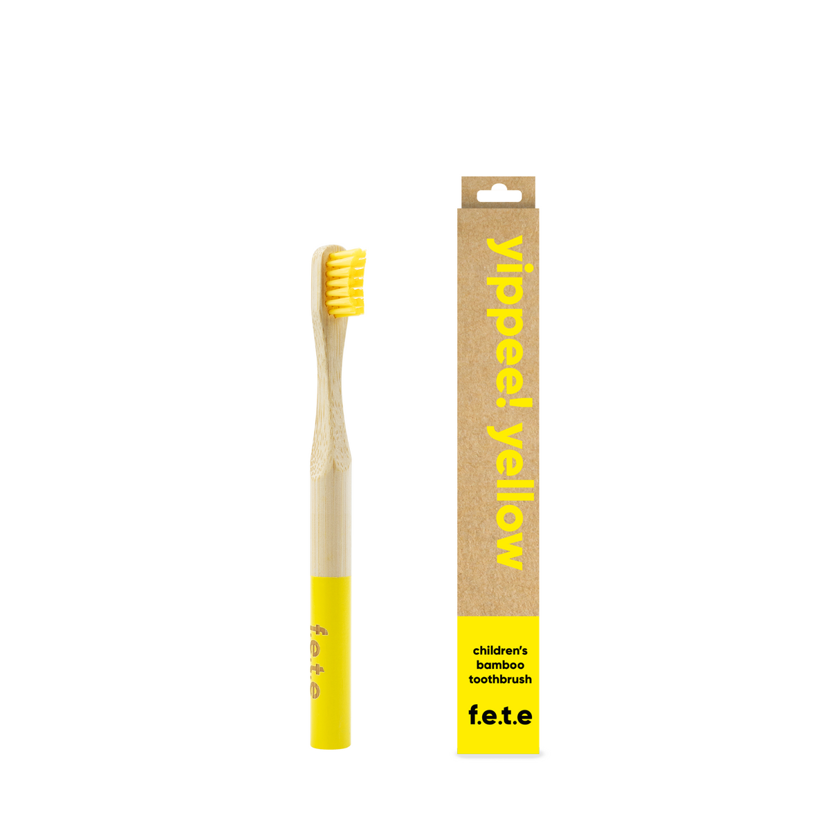 F.E.T.E. Kids Bamboo Toothbrush – Yippee Yellow