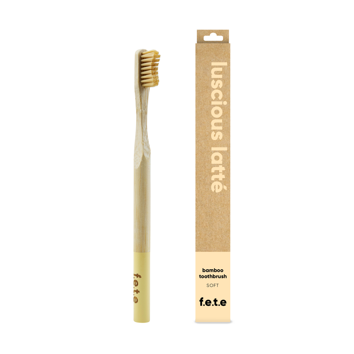 F.E.T.E. Bamboo Toothbrush – Soft, Luscious Latte (Beige)