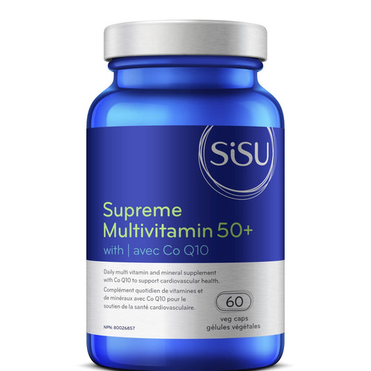 60 Vegetable Capsules | Sisu Supreme Multivitamin 50 Plus with CoQ10 bottle