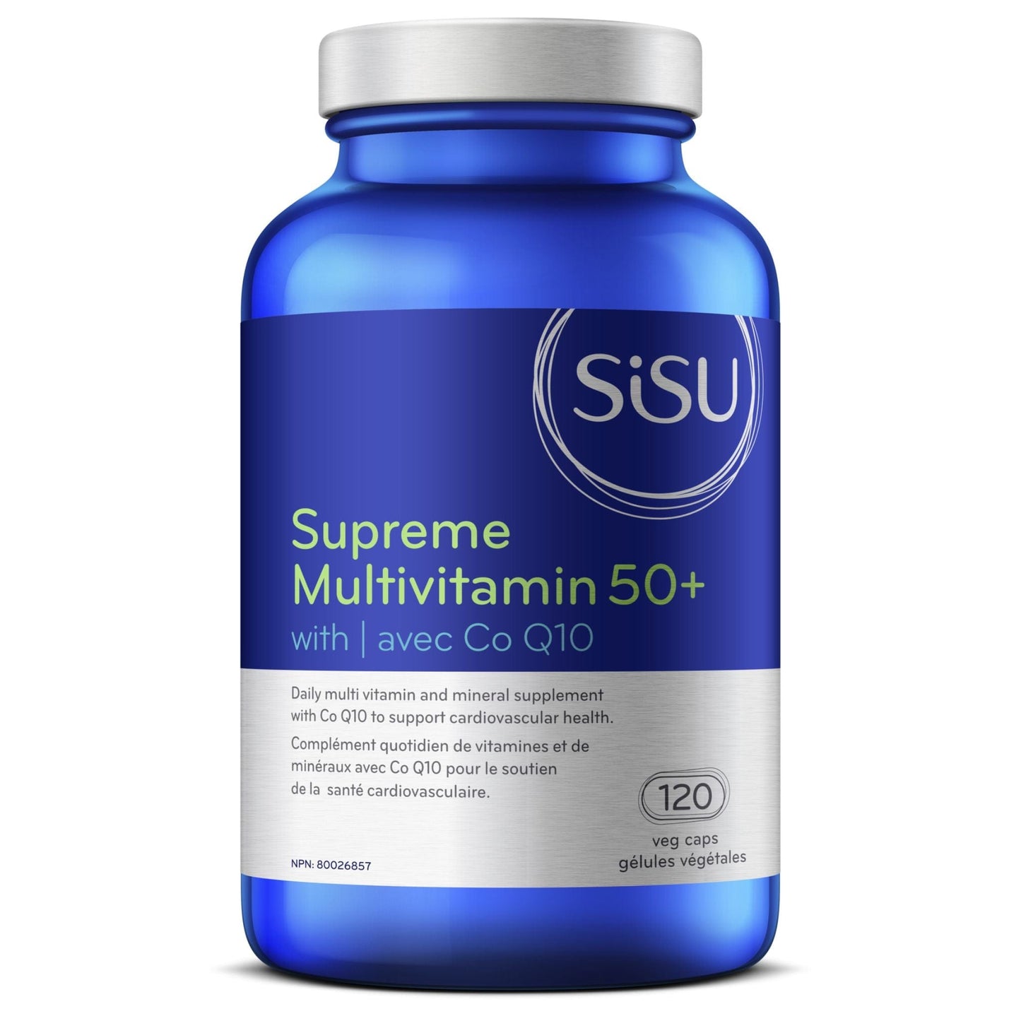 120 Vegetable Capsules | Sisu Supreme Multivitamin 50 Plus with CoQ10 bottle