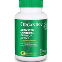 Organika Activated Charcoal Capsules, Helps Relieve Intestinal Gas and Bloating, 90 Vegetarian Capsules