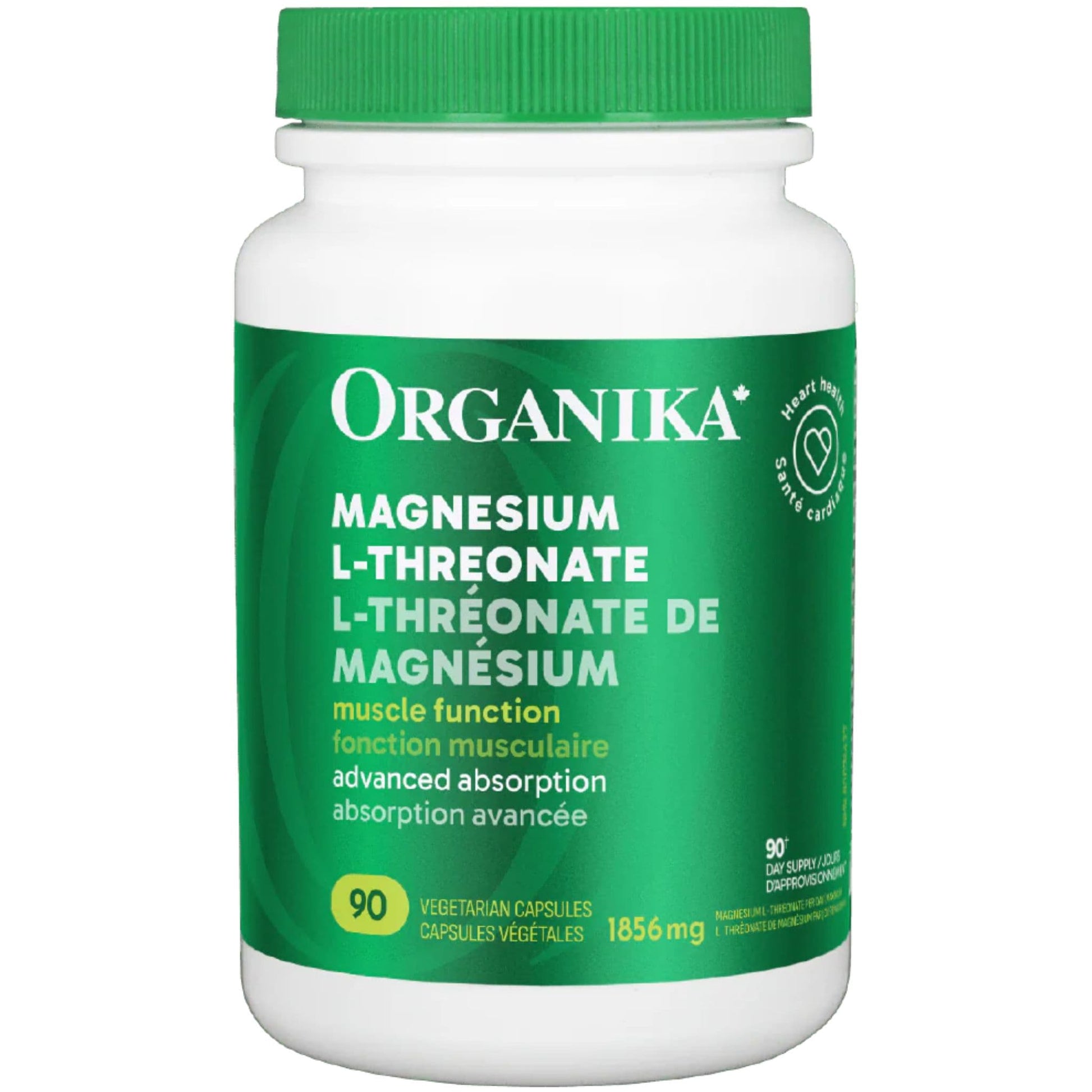 90 Vegetarian Capsules | Organika Magnesium L-Threonate