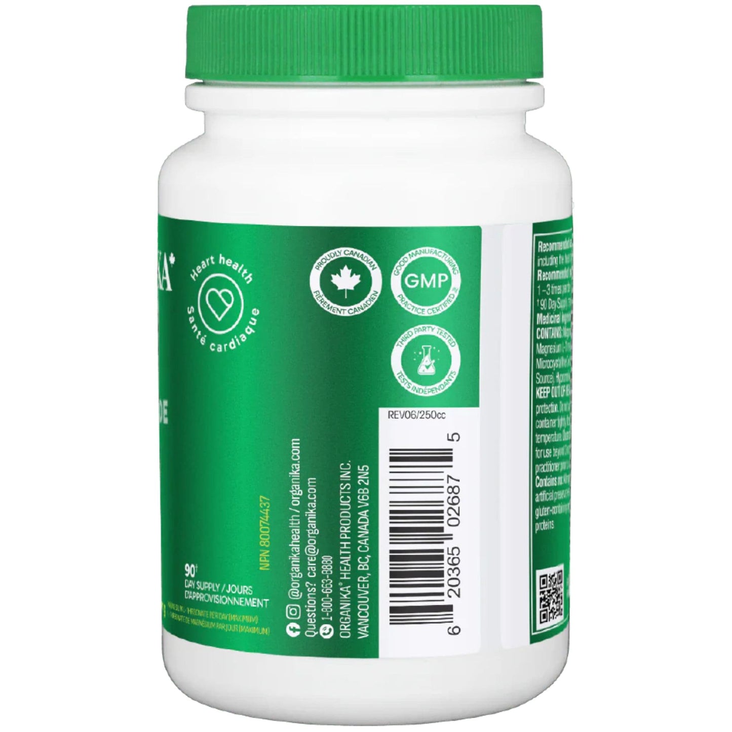 90 Vegetarian Capsules | Organika Magnesium L-Threonate