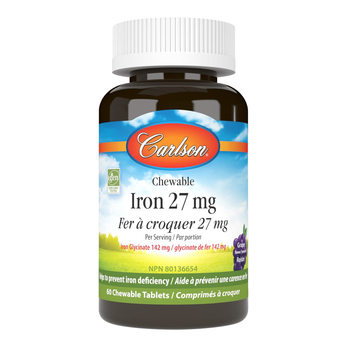 Carlson Chewable Iron 27mg