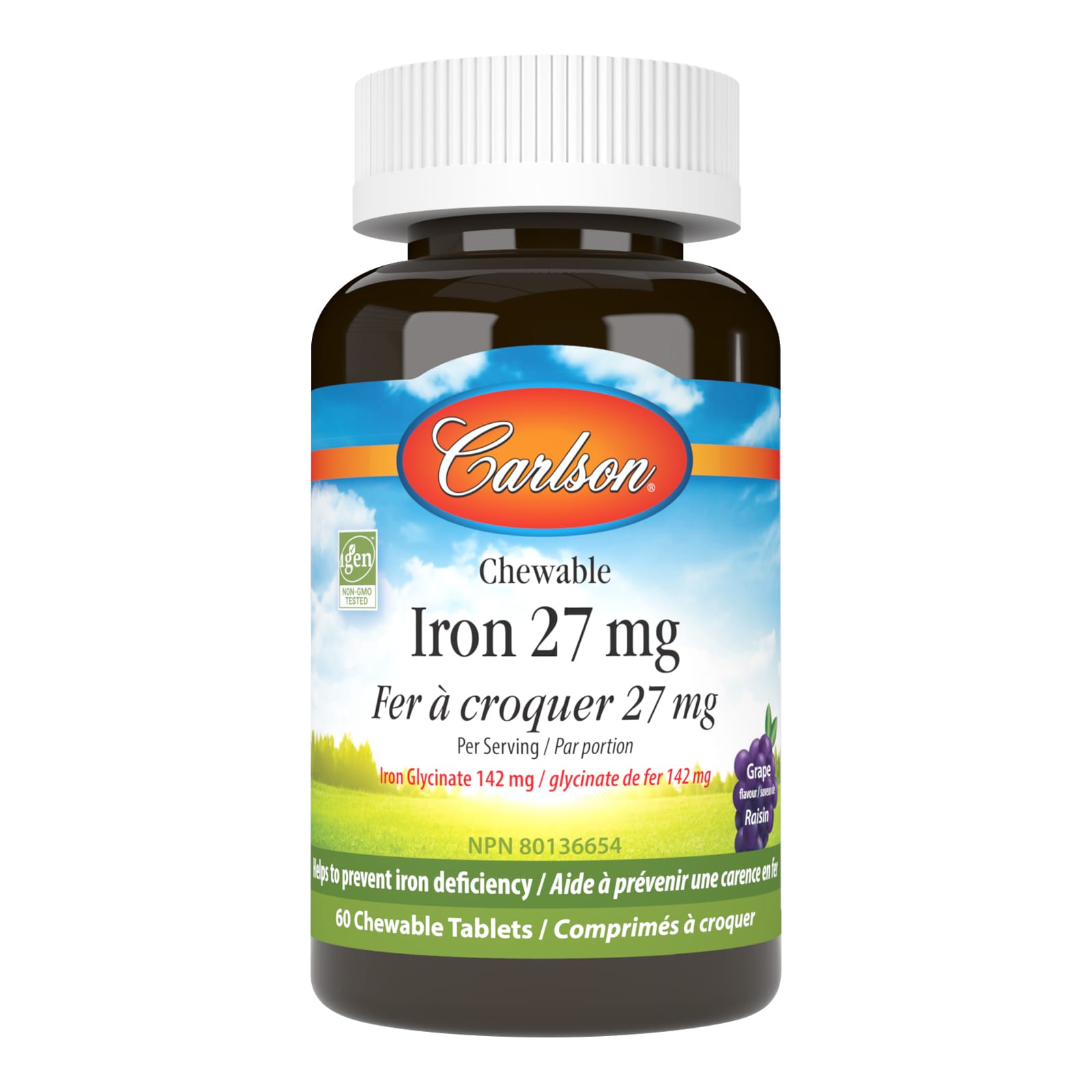 Carlson Chewable Iron 27mg