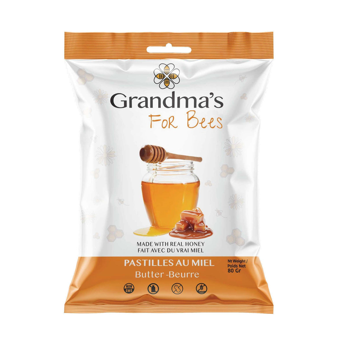Grandma's For Bees Honey Drops, Butter