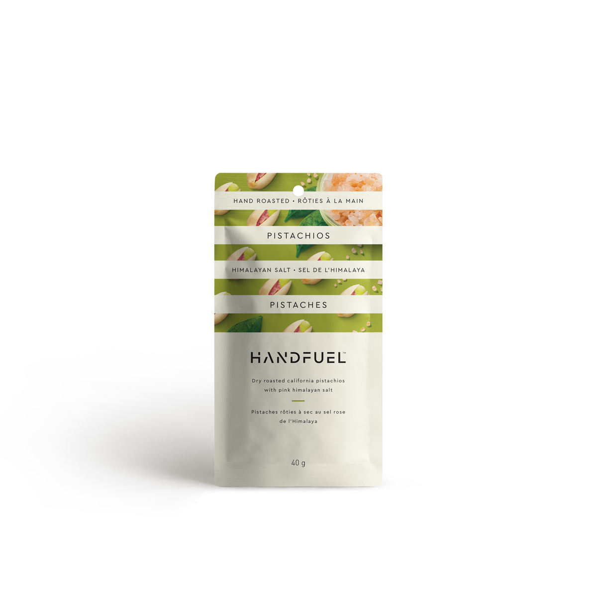 Handfuel Pistachios with Himalayan Salt, Case of 12 x 40g Snack Packs