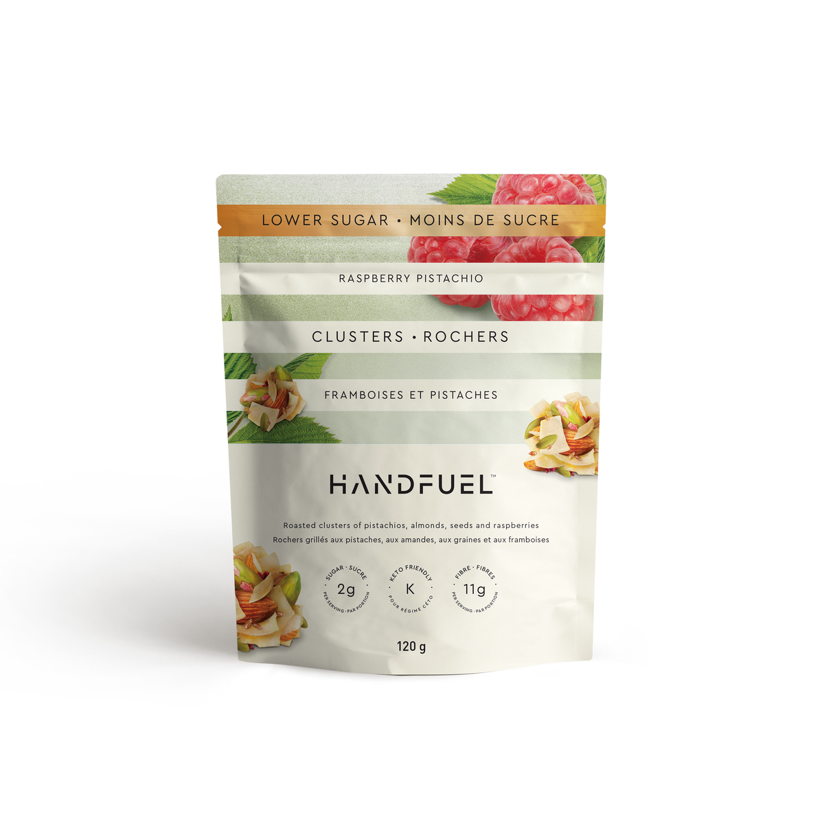Handfuel Raspberry Pistachio Clusters, Case of 12