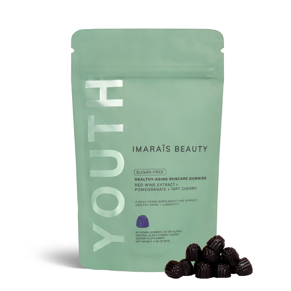 Imarais Beauty YOUTH Anti-Aging Gummies, Red Wine Extract, Pomegranate & Tart Cherry, 30 Gummies
