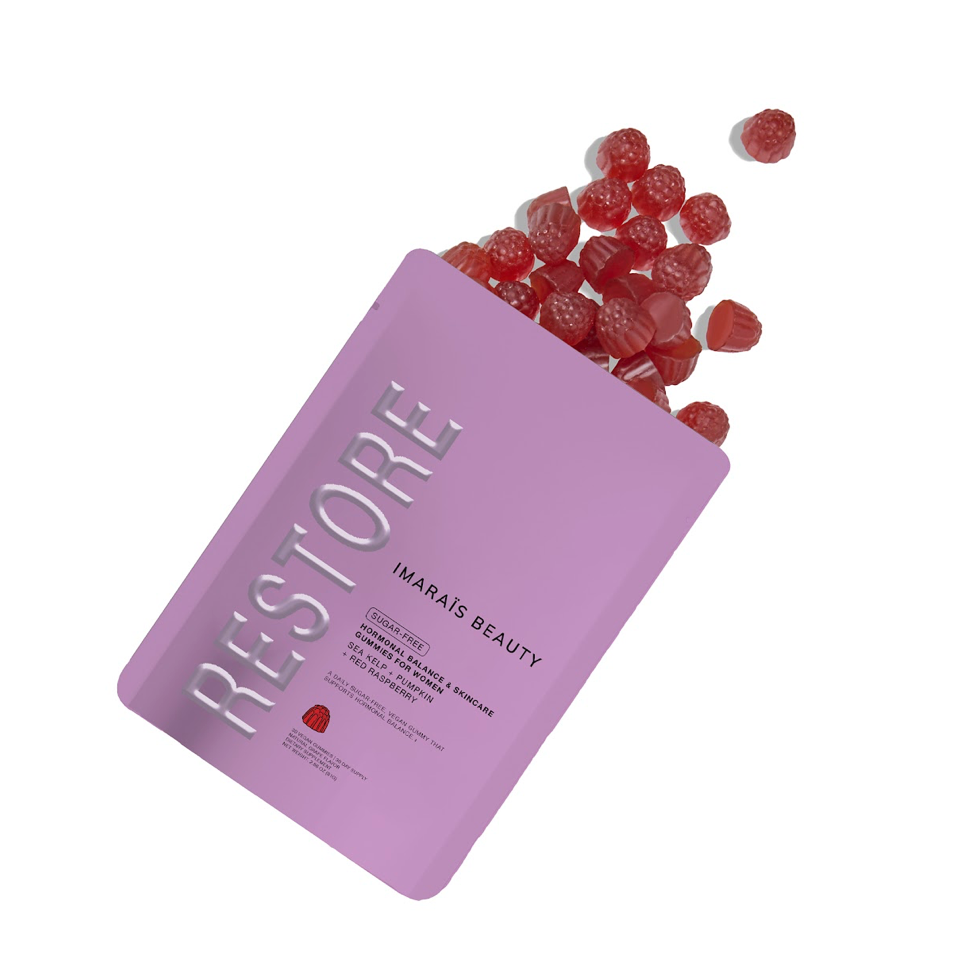Imarais Beauty RESTORE Hormonal Balance Gummies, Sea Kelp, Pumpkin & Red Raspberry, 30 Gummies