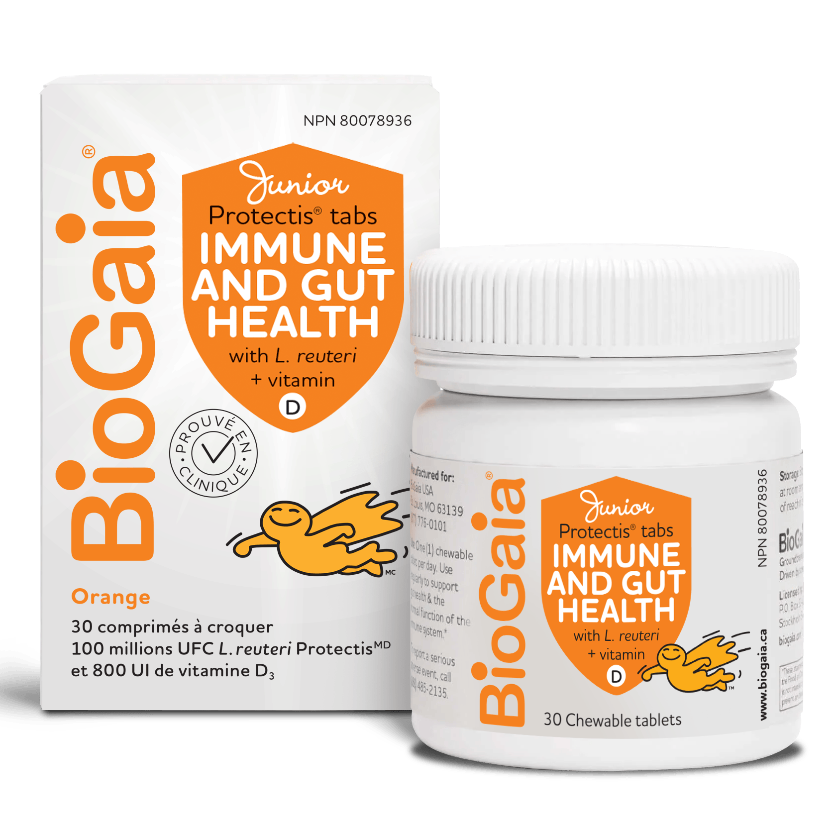 BioGaia Protectis Immune & Gut Health Chewable Tablets with Vitamin D