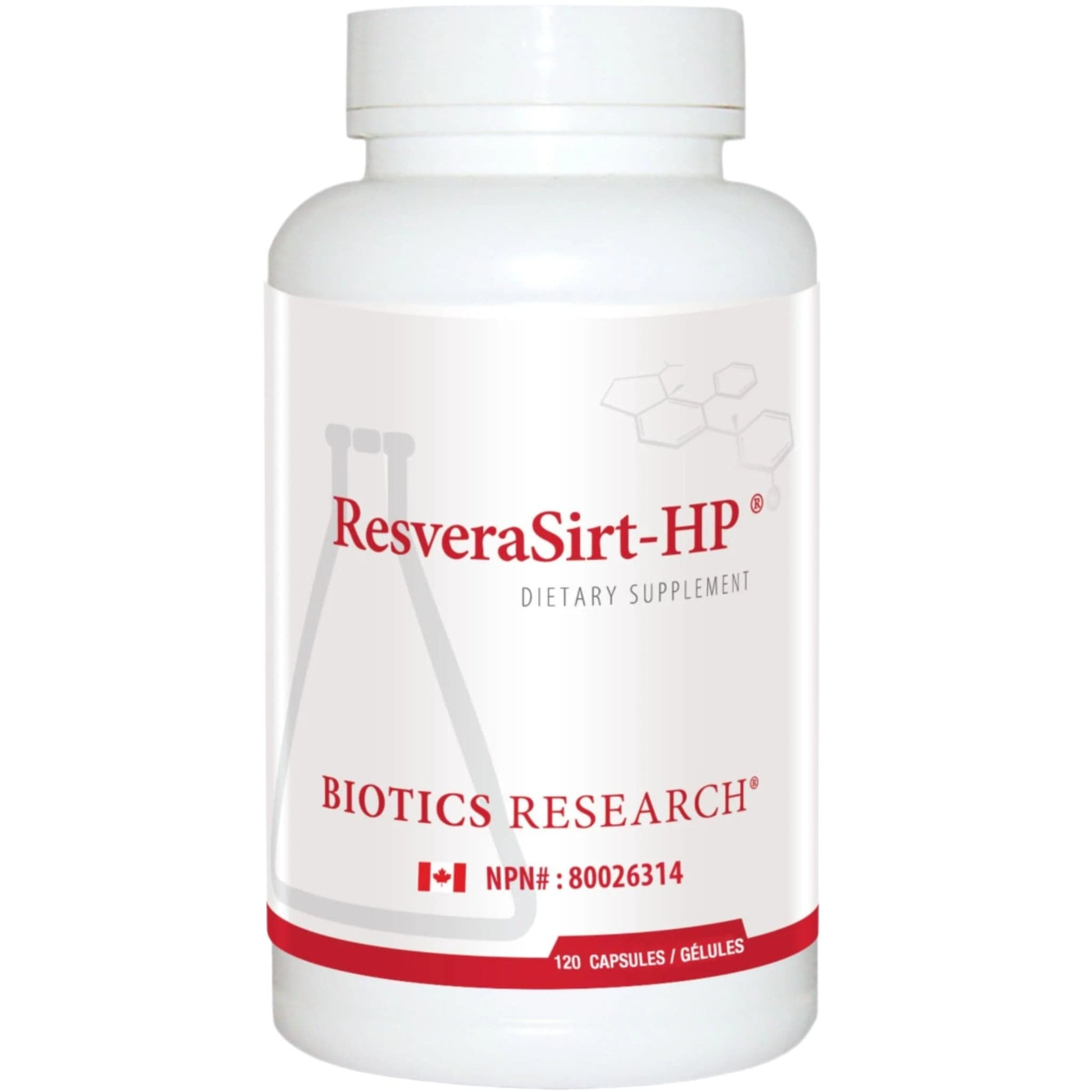 120 Capsules | Biotics Research ResveraSirt-HP