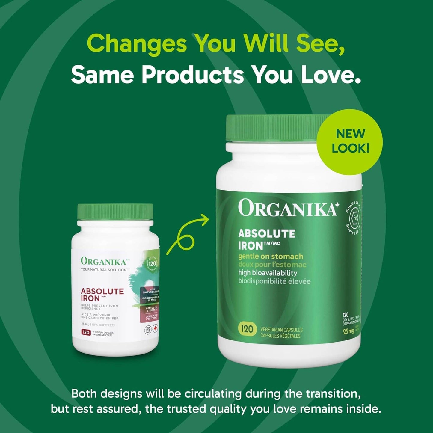 120 Vegetarian Capsules | Organika Absolute Iron 25 mg