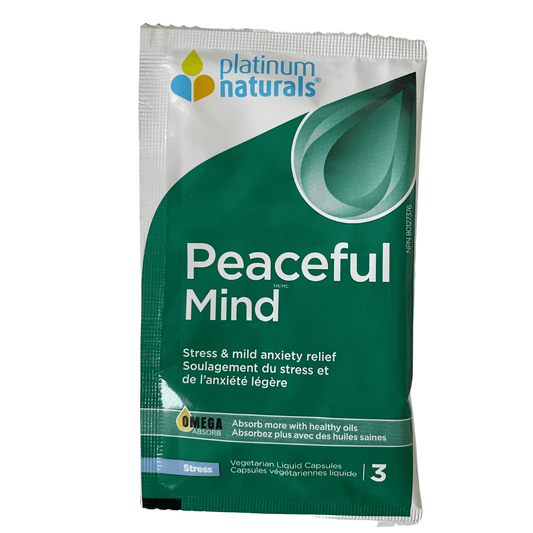 Platinum Naturals Peaceful Mind, 3 Softgels, SAMPLE