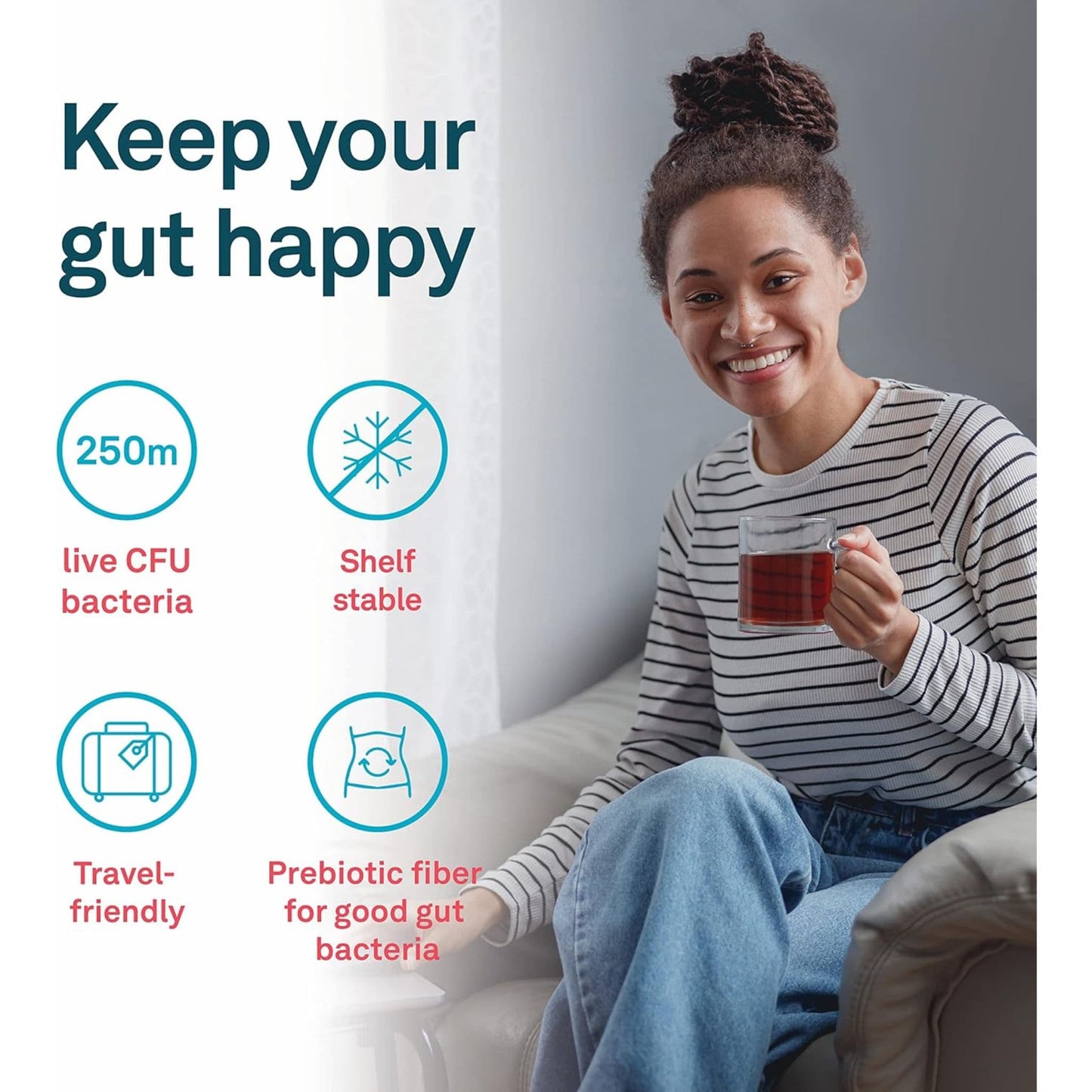 Unflavoured, 3g x 14 Sachets | Organika Probiotic + Prebiotic Powder